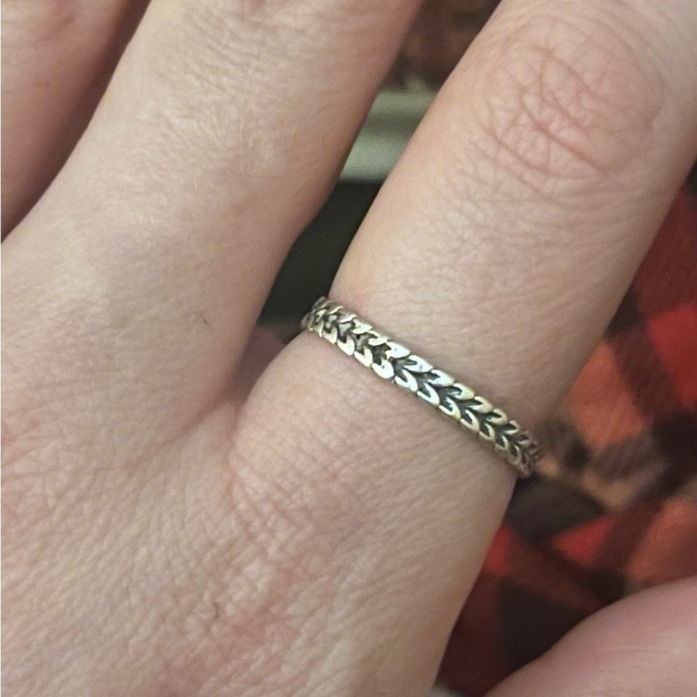 Sterling Silver Stacking braided ring Ring size 8. From Etsy! Handmade beauty!